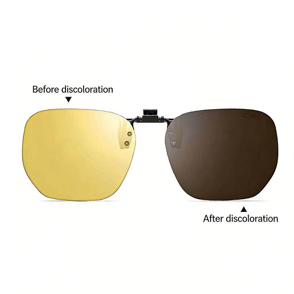 Polarized Sunglasses Clip for Men With Myopia Driving Fishing Sun Glasses Color Changing UV Resistant Night Vision Goggles