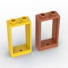 MOC 10PCS Replaceable 60602 1x2x3 House Front Brick 60593 Window Flat Building Blocks Puzzle Particle Holiday Toys Kid Xmas Gift