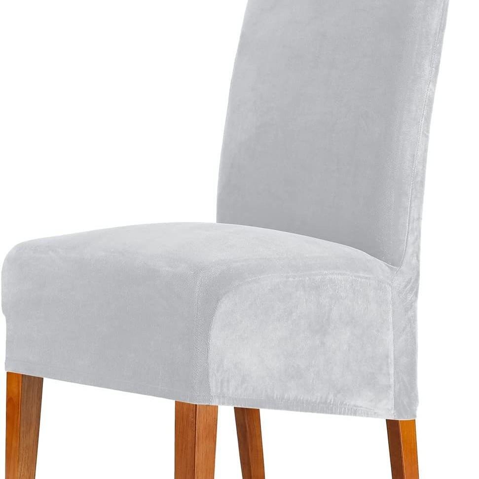 

Бархатный Эластичный Чехол для Большого Стула Универсальный Бархатный Чехол для Стула из Серебристой Лисы Домашний Банкетный Чехол для Обеденного Стула 55*38*38 cm