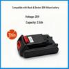 Compatible with Black & Decker 20V/18V High-Capacity Electric Drill Wrench Lithium Battery