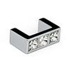 ZAMAK BOHEMIA CRYSTAL HANDLE 32mm CHROME 3 BOHEMIA CRYSTALS.