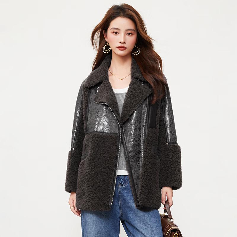 KAISER Women's Luxury Shearling Wool Coat