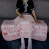 Marushin Chiikawa Ribbon Blanket Pink H70 x W100cm Blanket Polyester Cute Fluffy Stylish Warm Energy Saving 0776018600 /