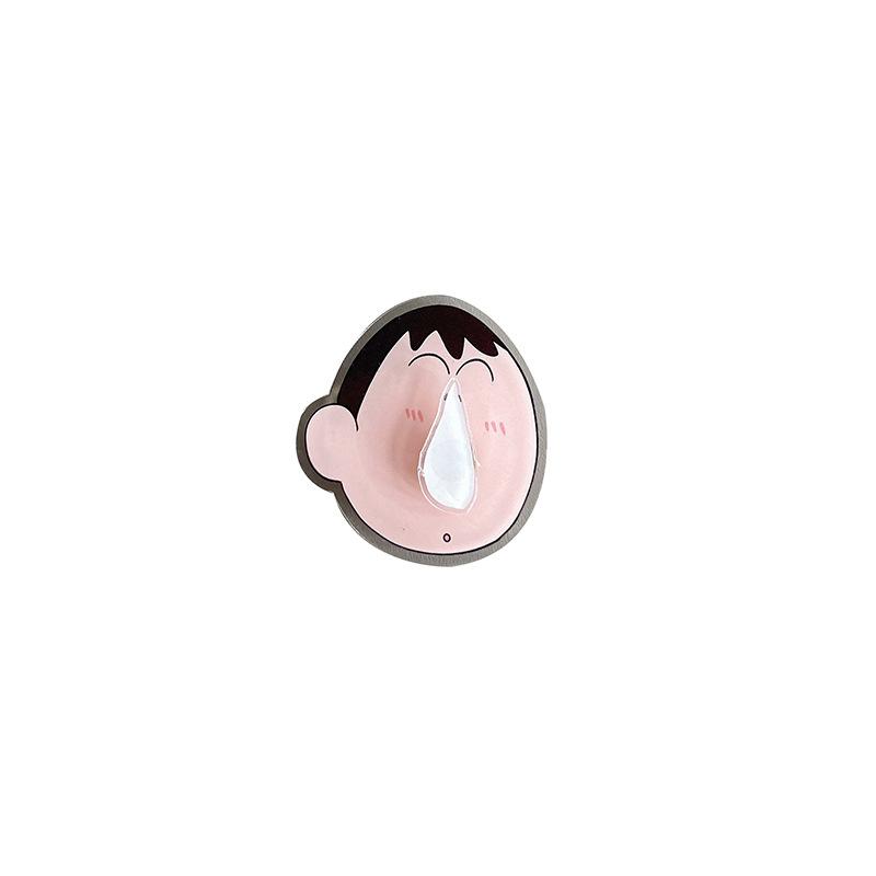 Cartoon Cute Little New Snot Dumby Can Rotate Mobile Phone Airbag Bracket Wind Back Sticker Ring Niche