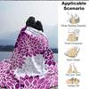 1pc Purple Floral Pattern Blanket Warm, Cozy, And Soft, Suitable for Sofas, Beds, Cars, And Office Use.Perfect for Camping And Travel, Making It a Gre