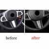 Car Steering Wheel Frame Cover Trim For BMW 5 Series G30 2018-2022 Carbon Fiber