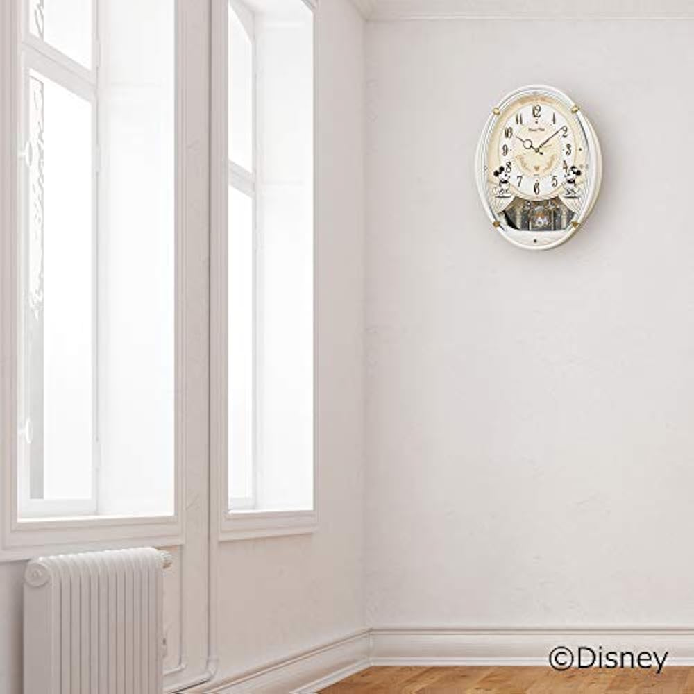 Seiko Clock Wall Clock Character Disney Mickey Mouse Minnie Mouse Radio Wave Analog 6 Songs Melod...