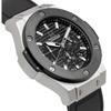 [Hyakuichi 101] No.8 Watch 100m Waterproof Chronograph Date Rubber Belt Black & Silver Carbon Men's