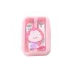 Cartoon Print Nail Clipper Set: Stainless Steel, Curved & Angled Edges for Manicure & Pedicure.