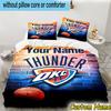 3pcs Custom Name Oklahoma Sports Team Bedding Set Includes 1 Duvet Cover & 2 Pillowcases for All Seasons Dormitory Home Decor Christmas gifts