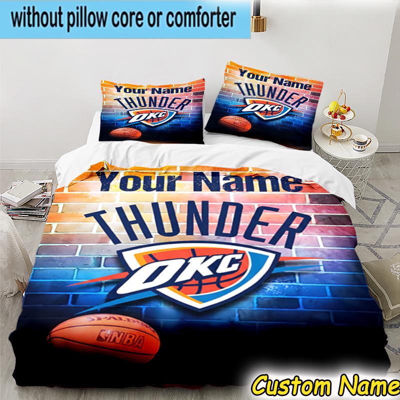 3pcs Custom Name Oklahoma Sports Team Bedding Set Includes 1 Duvet Cover & 2 Pillowcases for All Seasons Dormitory Home Decor Christmas gifts