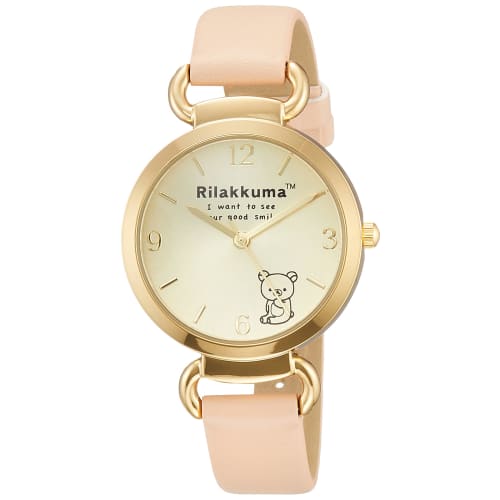 

ALIAS Rilakkuma Analog Waterproof Watch with Leather Strap, WW20103SXRK, Women s, Beige