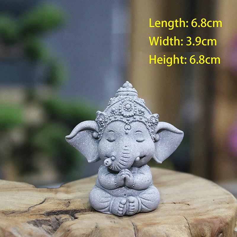 

1Pc Guardian Elephant Statue with Hands Clasped in Prayer Position for Home Decoration - Hand-Painted Resin Sculpture