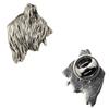 Briard, Berger De Brie  - Silver-plated Dog Brooch, Elegant Pin, Jacket Lapel Decoration by Brand