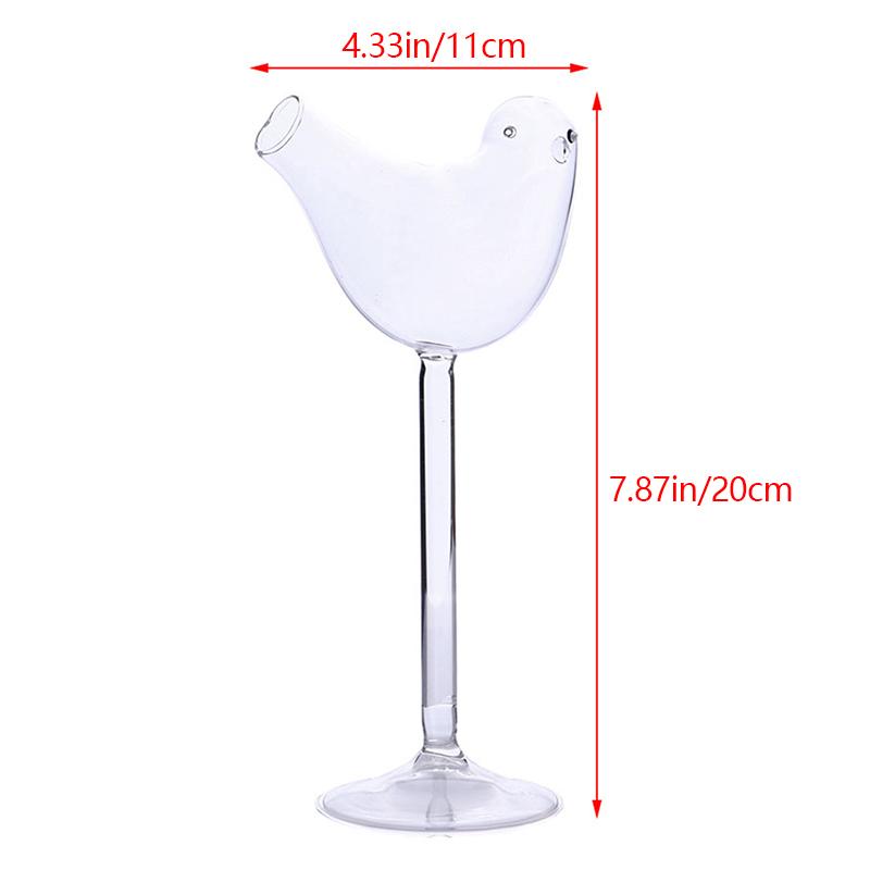 Transparent Bird-Shaped Cocktail Glasseshigh Shed Wine Glass Drinking Cup