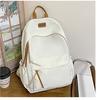 Schoolbag Backpack Wholesale Lightweight Cheap Large Capacity Casual Backpack Student Bag Stylish Simple Leather Standard Korean Edition Student Bag