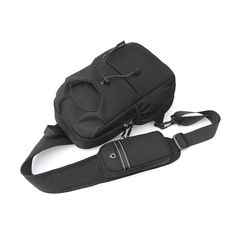Men's Messenger Bag Oxford Cloth Water Bottle Holder Water Resistant Crossbody Bag Large Capacity Commuter Sling Bag For Daily Use