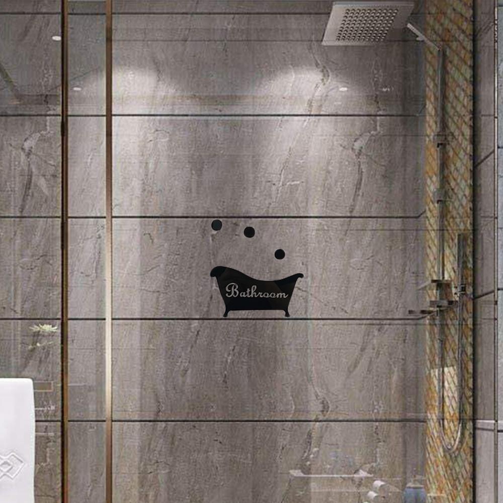 3D Mirror Wall Sticker Funny Door Entrance Sign Kids Men Women Bathroom DIY Wall Stickers Decals Bar Home Decor