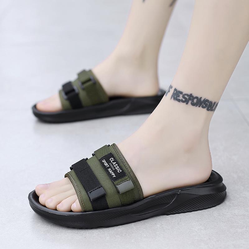 Summertime New Mens Slide Shoes Outside Beach Sandal Shoes Mens Lightweight Slides Men Daily Wear Shoes Flip-Flops Home Slide Shoes Beach Shoes
