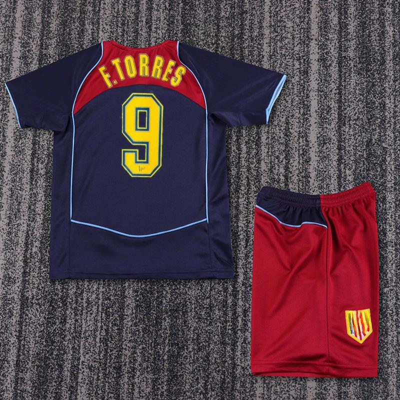 Klassisches Retro-Fußballtrikot Barcelona Kaiser M Thailändischer Kinderanzug Retro-Kinderanzug