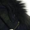 DAMA Collection Check Pattern Long Sleeve Down Coat M Navy Fur Removable Women Used