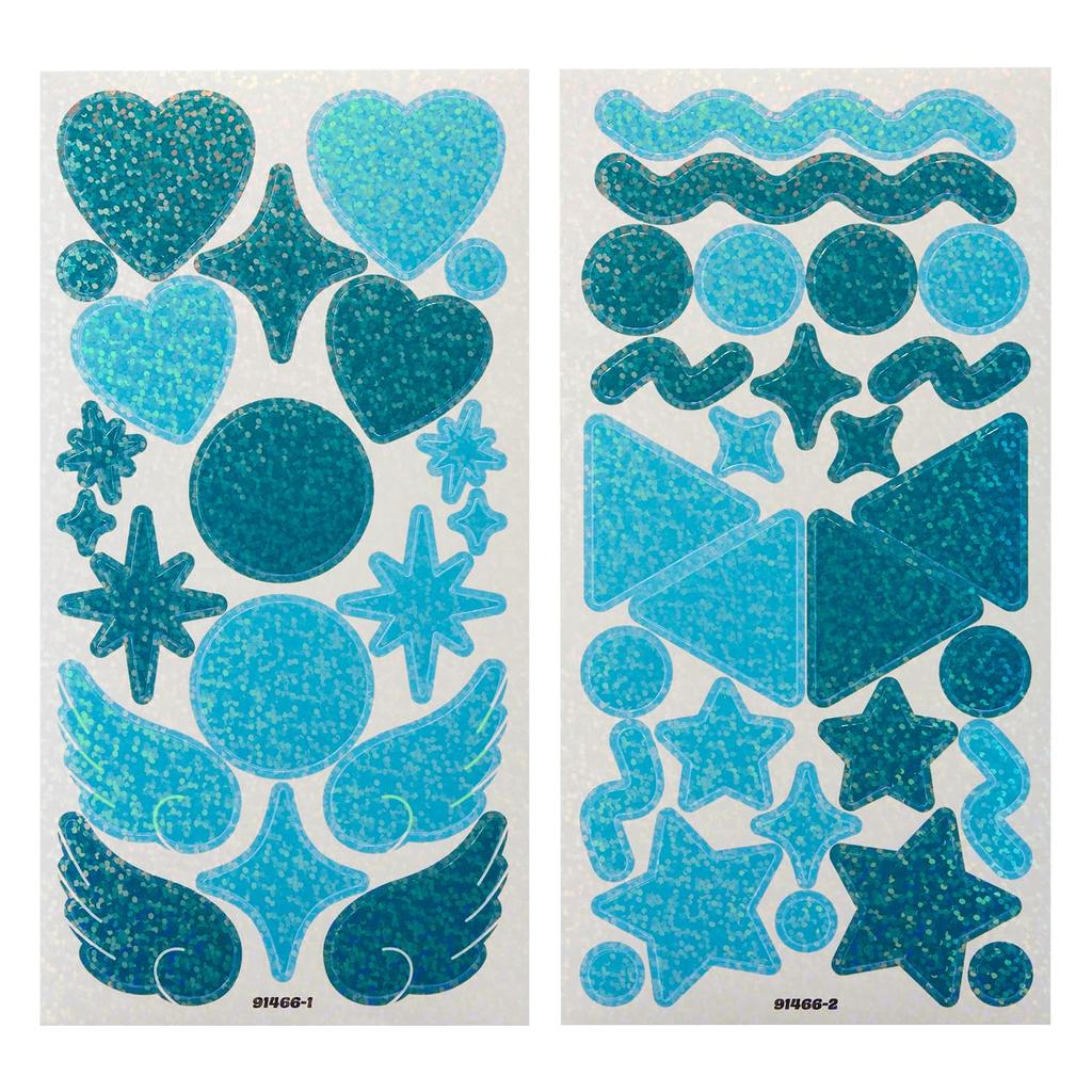 Plus Stickers Fan Decoration Perfect for Busy Green Sky Stickers, Itooshi, Oshikatsu, Days, & Blue, FL-307CF 91-466