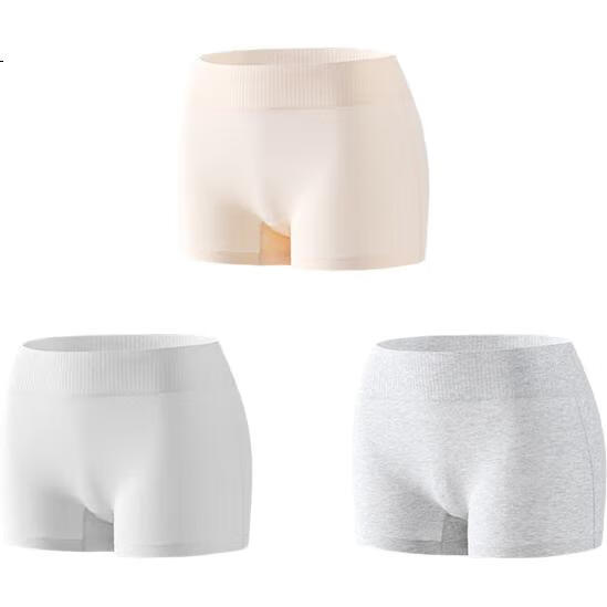 jindu Women's Boyshort Underwear, Anti-Chafing, Pure Cotton, Mid-Rise, Spring And Summer, Safety Base Layer, Anti-Exposure, Two-In Four-Corner Shorts