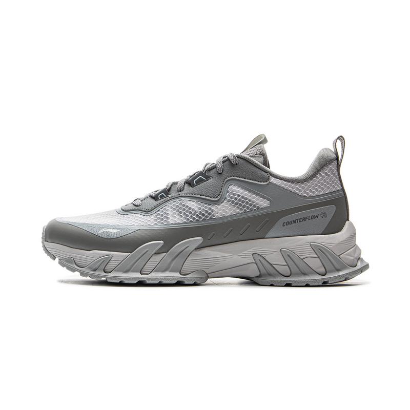 Li Ning CF Suo Xiao Yao Xing V3 Comfortable Fashion Slip Resistant Durable Low Top Hiking Shoes Unisex Hiking Shoes Gray AHTV017-3