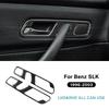 Real Soft Carbon Fiber For Mercedes Benz SLK R170 1996 1997 1998 1999 2000 2001 2002 2003 Inner Door Handle frame Trim Sticker
