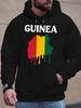 Unisex Guinea Graphic Hooded Sweatshirt - African Flag Colors (Guinea, Sierra Leone, Liberia, Ivory Coast) - Soft Fabric Pullover for Everyday & Forma