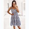 European and American Spring and Summer New Models, Small Floral Digital Printing Fresh and Sweet Wind Suspender Dress