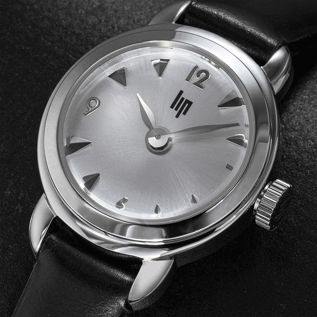 Authorized Dealer Lip Watch Henriette Classic 671619 Silver 18mm Black Leather [LIP] Women's [HENRIETTE]