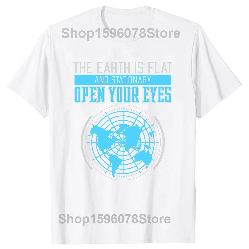 Funny Flat Earth Society T Shirts Graphic Cotton Streetwear Short Sleeve Birthday Gifts Summer Style T-shirt Clothing