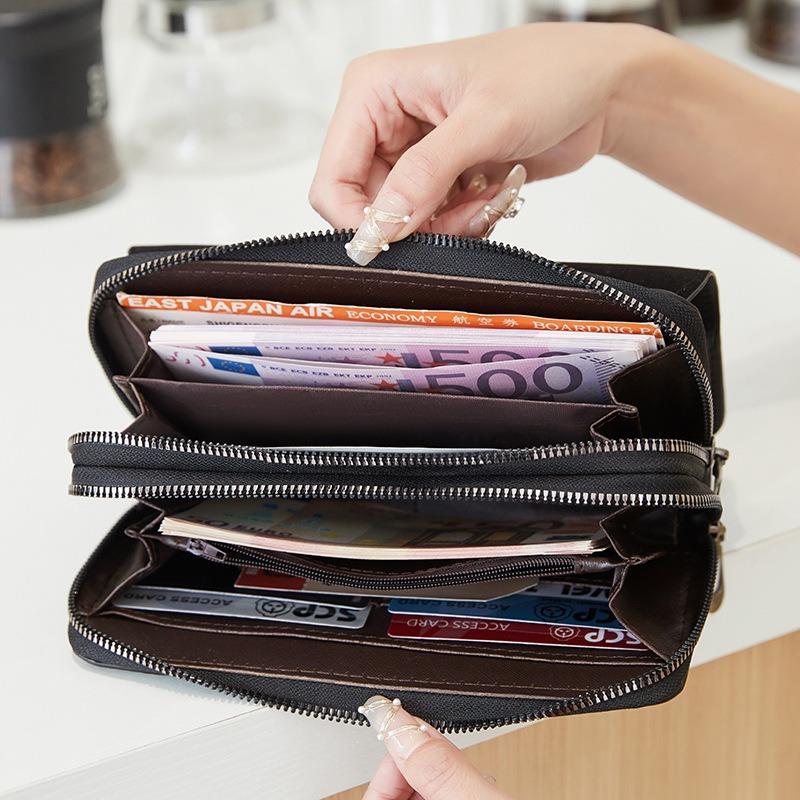 Stylish and simple women's wallet new versatile multi-card clutch bag zipper bag