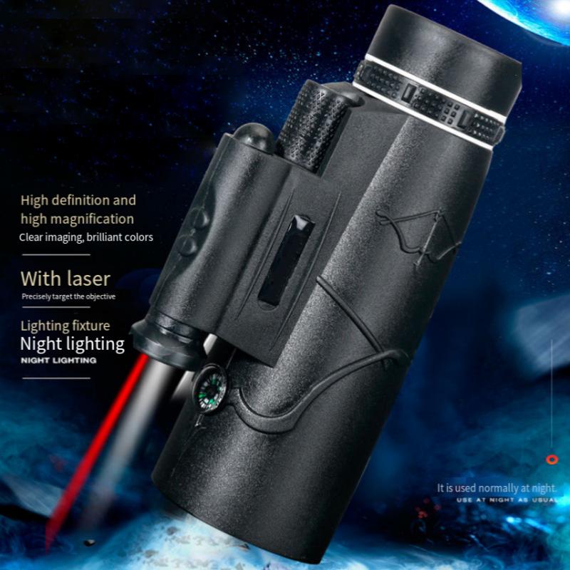 50x60 Zoom High-definition Powerful Binoculars Portable Professional Telescopes Monocular Low Night Vision Camping