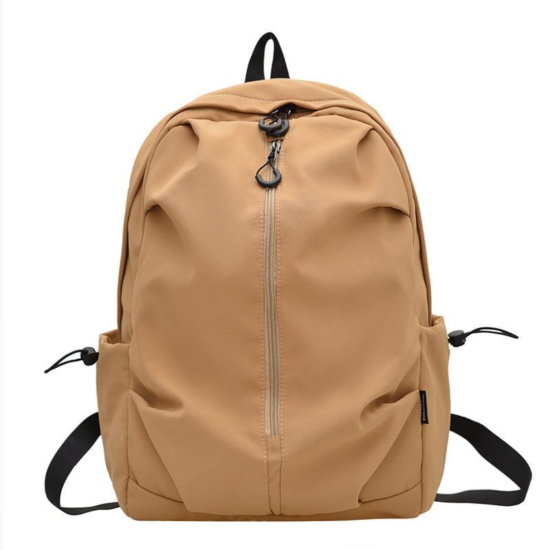 Large Minimalist Capacity Backpack With Solid Color Design For Daily Use