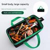 Portable Tool Storage Bag 600D Cloth Feature Wide Mouth Opening Smooth Zipper Closure Comfortable Handle Large Capacity Size 12x5.7in