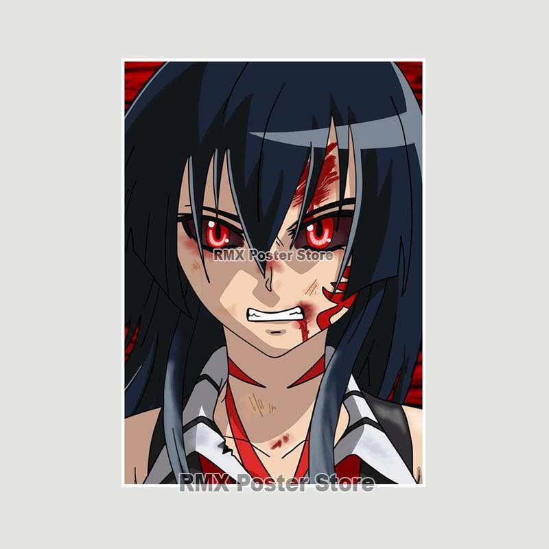 Akame Ga Kill Anime-Poster und Drucke, Wandkunst, Dekoration, weißes Papier, dekorative Gemälde, Bilder, Wohnzimmer, Zuhause, Wandbild