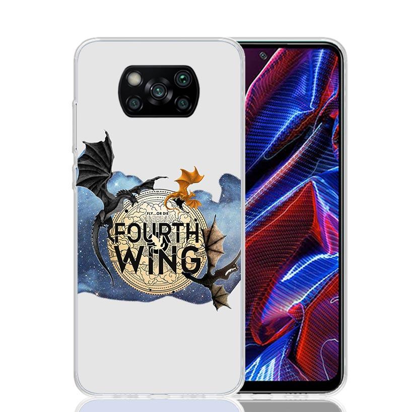 F-Fourth W-Wing Dragon Phone Case For Xiaomi Poco X7 X6 X5 Pro F7 Ultra Redmi 15C 15 13 13C 12 12C 10 10A 10C 9 9A 9C 9T Cover P