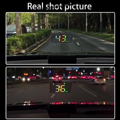 M2S Car HUD Head Up Display GPS Speedometer Speed KMH MPH LCD Projection On Glass Windshield Projector With Alarm for All Cars
