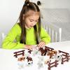 18 STÜCKE Bauernhoftiere Spielzeug Bausteinsets MOC Zubehör Steine Pferd Hund Schwein Kuh Schaf Kompatible Steine Kindergeschenke