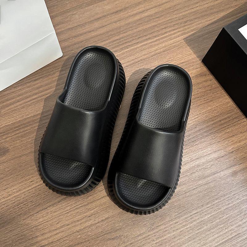 Home high-heeled slippers women's outer wear summer and autumn non-slip and dirt-resistant thick bottom heightening soft bottom comfortable sandals
