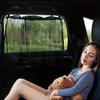 1/2pcs, Car Side Window Sunshade, Mesh Suction Cup Type Car Sunshade, Suspension Drawstring Design, Suitable for Year-round Use.