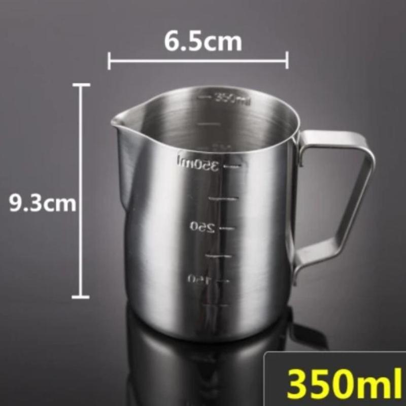 Stainless Steel Milk Frothing Pitcher Dishwasher Safe 350ml/600ml for Cafe Shop Espresso Pull Flower Latte Art