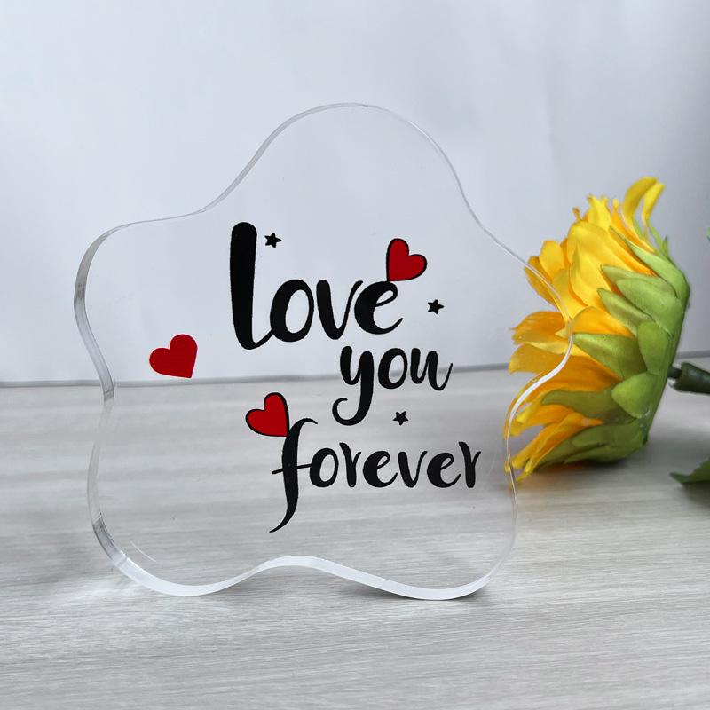Schlafzimmer Wohnzimmer Schreibtischdekoration Geformtes Acryl Valentinstag Muttertag Geschenk Ornament