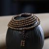 Green Sandalwood 4mm Multi-Turn Buddhist Beads Bracelet for Men & Women, Purple Light Rosary Jewelry