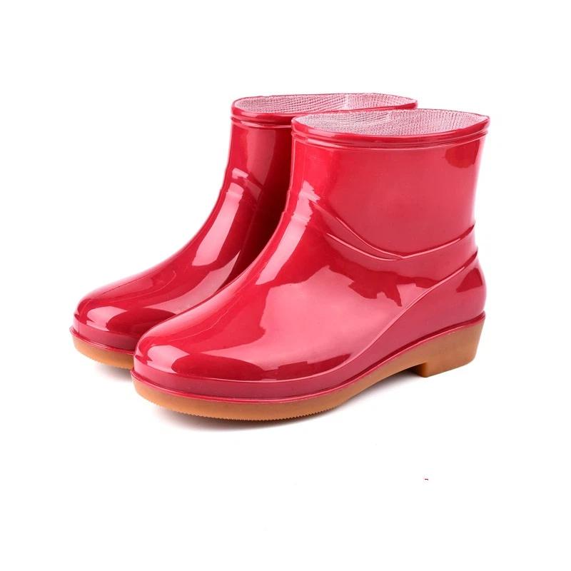 Modische Kurze Regenstiefel für Damen Leichte Outdoor Wasserschuhe