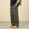 Mens Loose Fit Cargo Pants Wide Leg Workwear Style Casual Trousers Winter Plus Size