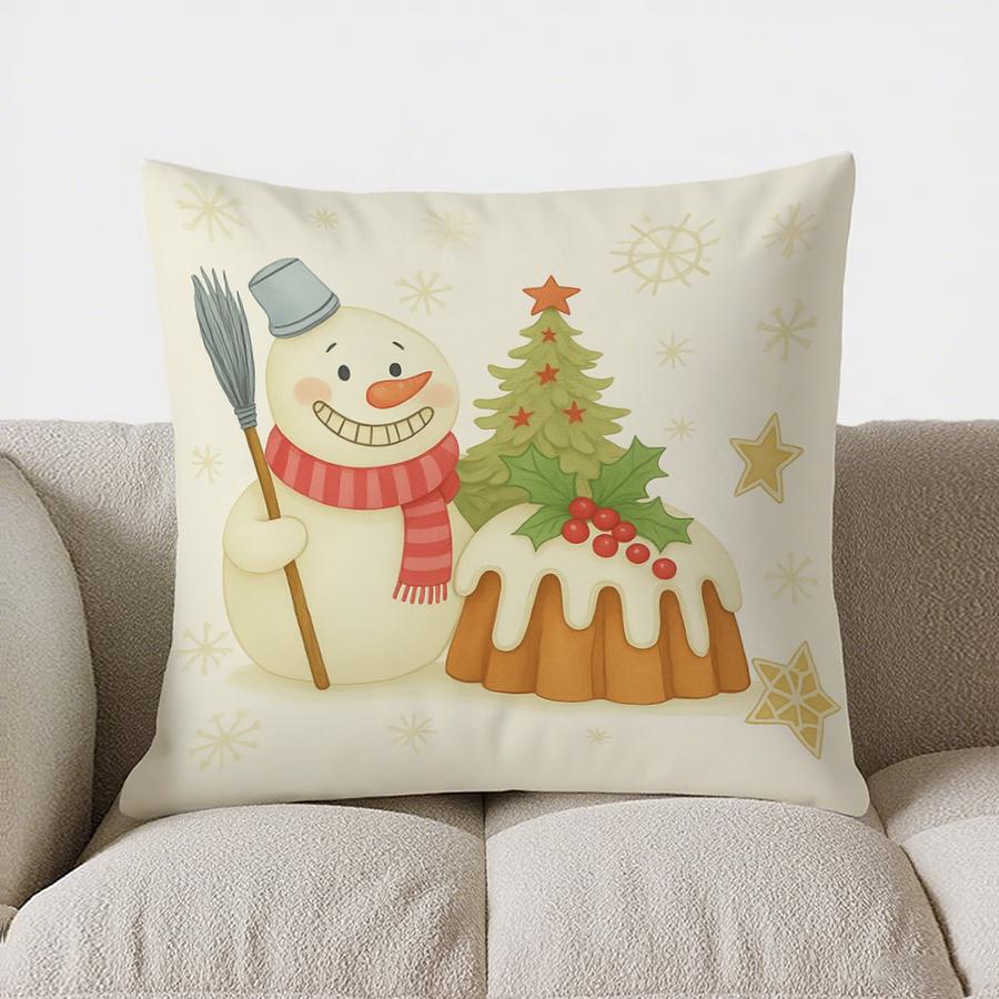 Home Decor Christmas Nutcracker & Fairy Pillow Cover Pattern Cushion Cover Suitable For Sofa Bedroom Car Pillow Cover