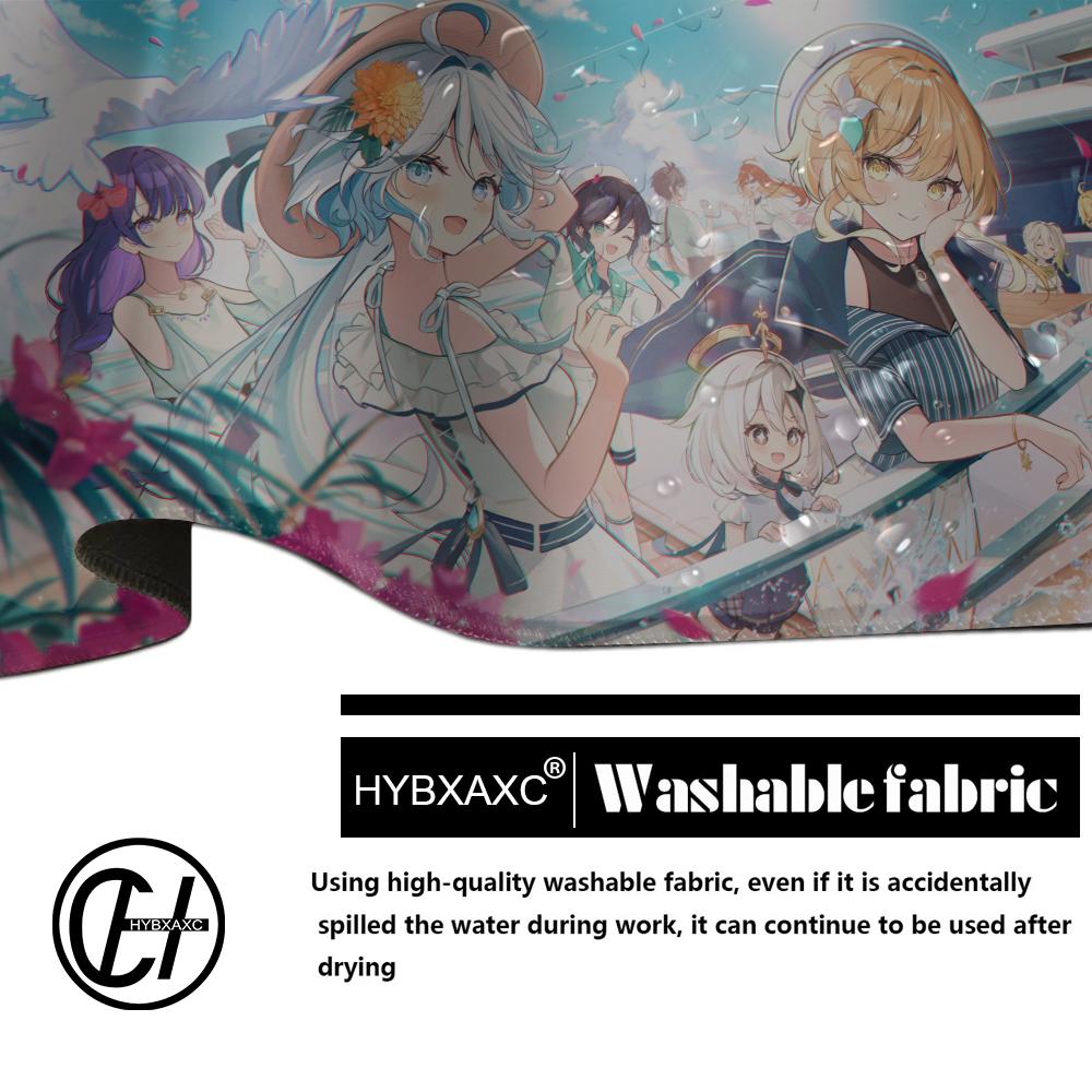 HYBXAXC Furina Focalors Mouse Pad Large Xxl Genshin Impact Mousepad Computer Keyboard Padding Anime Genshin Accessories Desk Mat